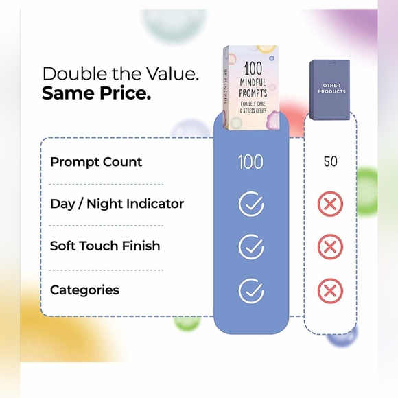 BEST 100 Mindful Prompts for Self Care & Stress Relief | Cards to Reduce Anxiety - Picture 5 of 9